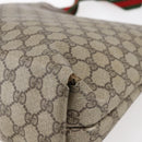GUCCI GG Supreme Web Sherry Line Tote Bag PVC Beige 39 02 003 Auth 147064-16