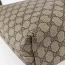 GUCCI GG Supreme Web Sherry Line Tote Bag PVC Beige 39 02 003 Auth 147064-17
