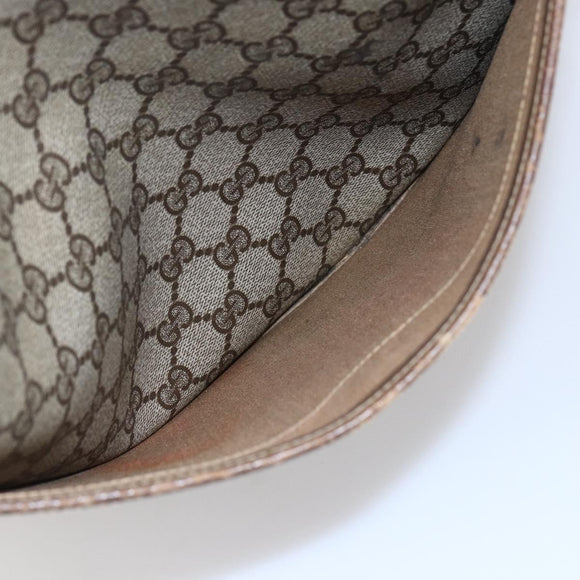 GUCCI GG Supreme Web Sherry Line Tote Bag PVC Beige 39 02 003 Auth 147064