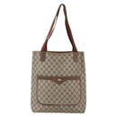 GUCCI GG Supreme Web Sherry Line Tote Bag PVC Beige 39 02 003 Auth 147064-13