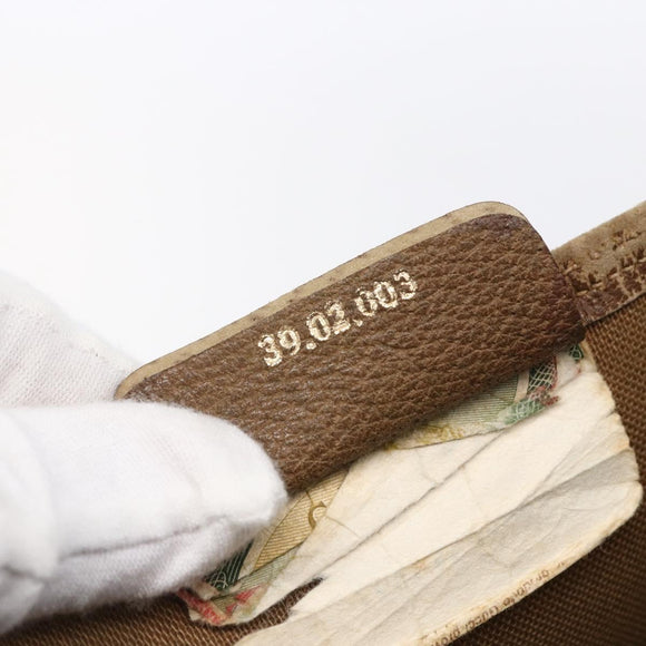 GUCCI GG Supreme Web Sherry Line Tote Bag PVC Beige 39 02 003 Auth 147064