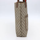 GUCCI GG Supreme Web Sherry Line Tote Bag PVC Beige 39 02 003 Auth 147064-3