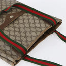 GUCCI GG Supreme Web Sherry Line Tote Bag PVC Beige 39 02 003 Auth 147064-6