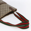 GUCCI GG Supreme Web Sherry Line Tote Bag PVC Beige 39 02 003 Auth 147064-7