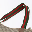 GUCCI GG Supreme Web Sherry Line Tote Bag PVC Beige 39 02 003 Auth 147064-8