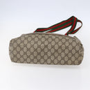 GUCCI GG Supreme Web Sherry Line Tote Bag PVC Beige 39 02 003 Auth 147064-5
