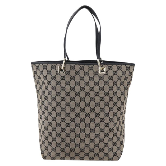 GUCCI GG Canvas Tote Bag Beige Gold 002 1098 Auth 147067