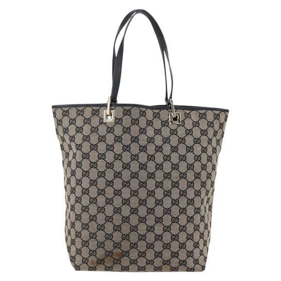 GUCCI GG Canvas Tote Bag Beige Gold 002 1098 Auth 147067