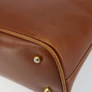 GUCCI Bamboo Hand Bag Leather 2way Brown Gold 000 2058 0290 0 Auth 147071-9