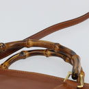 GUCCI Bamboo Hand Bag Leather 2way Brown Gold 000 2058 0290 0 Auth 147071-14