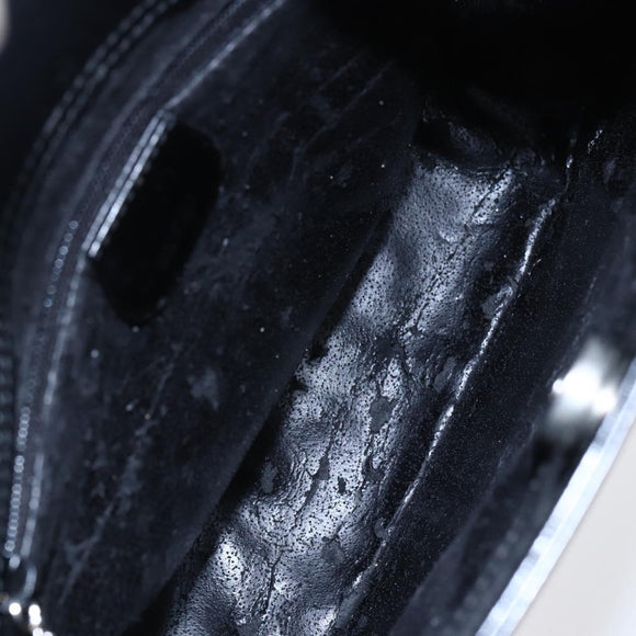 GUCCI Soho Shoulder Bag Enamel Black Auth 147072