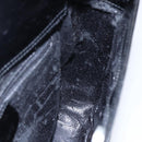 GUCCI Soho Shoulder Bag Enamel Black Auth 147072-17