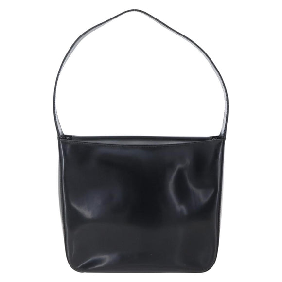 GUCCI Soho Shoulder Bag Enamel Black Auth 147072