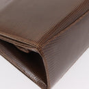 GUCCI Shoulder Bag Leather Brown Gold Auth 147074-15