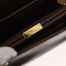 GUCCI Shoulder Bag Leather Brown Gold Auth 147074-10