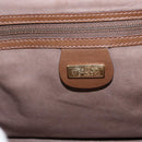 GUCCI Shoulder Bag Leather Brown Gold Auth 147074-17