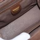 GUCCI Shoulder Bag Leather Brown Gold Auth 147074-11