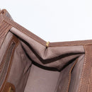 GUCCI Shoulder Bag Leather Brown Gold Auth 147074-18