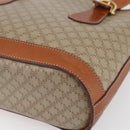 CELINE Macadam Canvas Tote Bag PVC Beige Gold Auth 147075-15