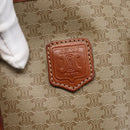 CELINE Macadam Canvas Tote Bag PVC Beige Gold Auth 147075-17