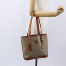 CELINE Macadam Canvas Tote Bag PVC Beige Gold Auth 147075-23