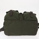 PRADA Backpack Nylon Khaki Silver Auth 147077-5