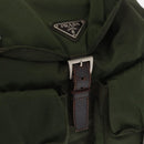 PRADA Backpack Nylon Khaki Silver Auth 147077-20