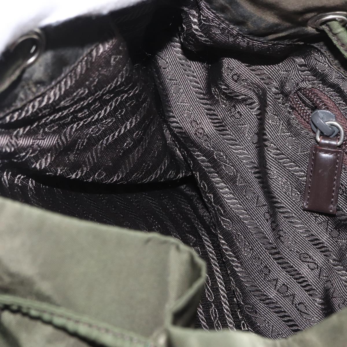 PRADA Backpack Nylon Khaki Silver Auth 147077 | Brand Street  display picture 2