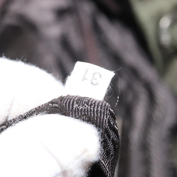 PRADA Backpack Nylon Khaki Silver Auth 147077