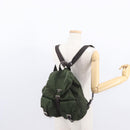 PRADA Backpack Nylon Khaki Silver Auth 147077-27