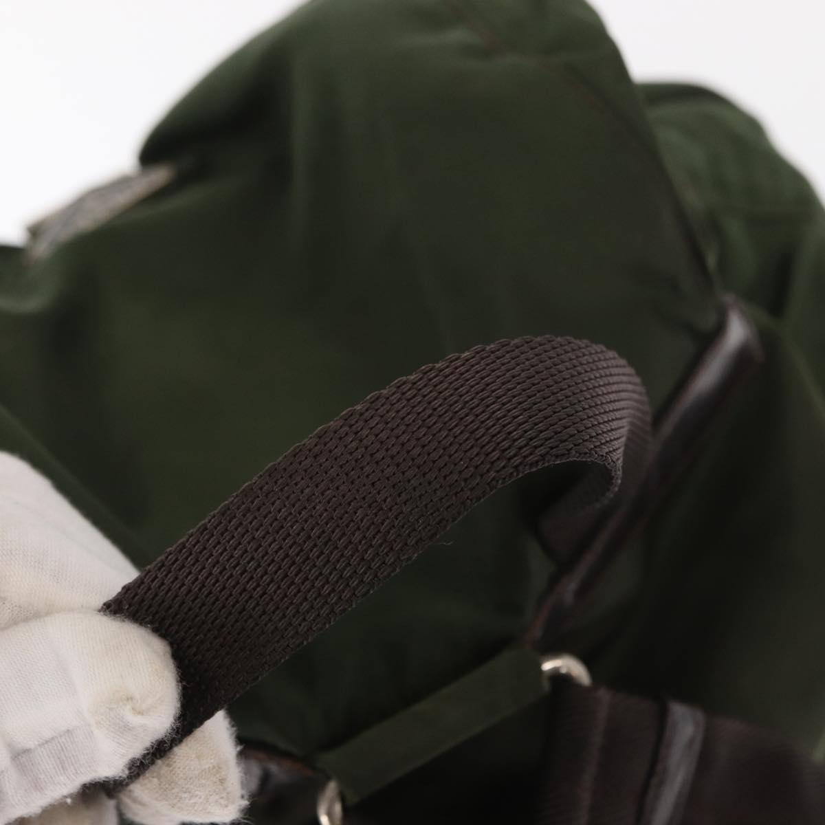 PRADA Backpack Nylon Khaki Silver Auth 147077 | Brand Street  display picture 1