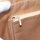 BURBERRY Nova Check Tote Bag Canvas Leather Beige Silver Auth 147078-19