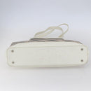 BURBERRY Nova Check Tote Bag Canvas Leather Beige Silver Auth 147078-5