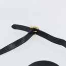 Salvatore Ferragamo Gancini Hand Bag Leather 2way Navy Gold Auth 147081-15