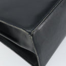 Salvatore Ferragamo Gancini Hand Bag Leather 2way Navy Gold Auth 147081-18