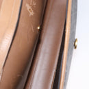 Christian Dior Honeycomb Canvas Shoulder Bag PVC Black Gold Auth 147083-10