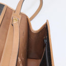 Christian Dior Honeycomb Canvas Shoulder Bag PVC Black Gold Auth 147083-20