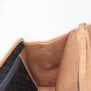 Christian Dior Honeycomb Canvas Shoulder Bag PVC Black Gold Auth 147083-21