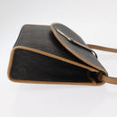 Christian Dior Honeycomb Canvas Shoulder Bag PVC Black Gold Auth 147083-3