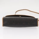 Christian Dior Honeycomb Canvas Shoulder Bag PVC Black Gold Auth 147083-5