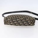 Christian Dior Trotter Canvas Shoulder Bag Navy Gold Auth 147085-5