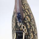 Christian Dior Trotter Canvas Shoulder Bag Navy Gold Auth 147085-10