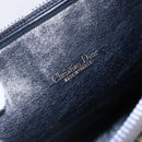 Christian Dior Trotter Canvas Shoulder Bag Navy Gold Auth 147085-11