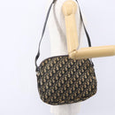 Christian Dior Trotter Canvas Shoulder Bag Navy Gold Auth 147085-20