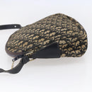 Christian Dior Trotter Canvas Shoulder Bag Navy Gold Auth 147085-3