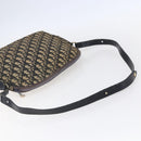 Christian Dior Trotter Canvas Shoulder Bag Navy Gold Auth 147085-8