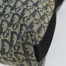 Christian Dior Trotter Canvas Shoulder Bag Navy Silver Auth 147086-10