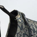 Christian Dior Trotter Canvas Shoulder Bag Navy Silver Auth 147086-15