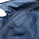 Christian Dior Trotter Canvas Shoulder Bag Navy Silver Auth 147086-16