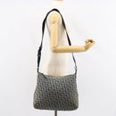Christian Dior Trotter Canvas Shoulder Bag Navy Silver Auth 147086-23